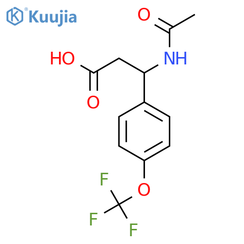 3-acetamido-3-4-(trifluoromethoxy)phenylpropanoic acid structure