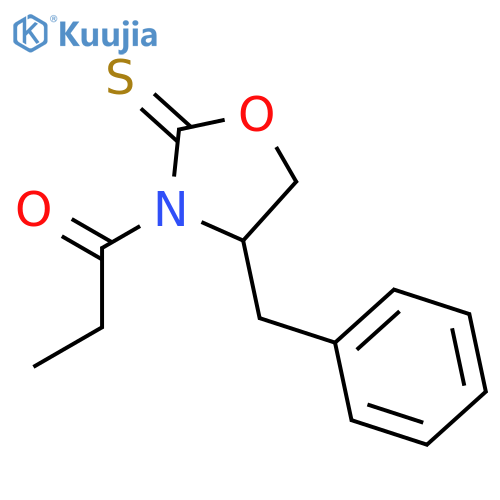 (S)-4-Benzyl-3-propionyl-1,3-oxazolidine-2-thione structure