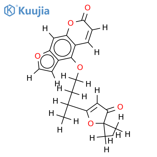 (+-)-O-[3-(2,2-Dimethyl-3-oxo-2H-furan-5-yl)butyl]bergaptol structure