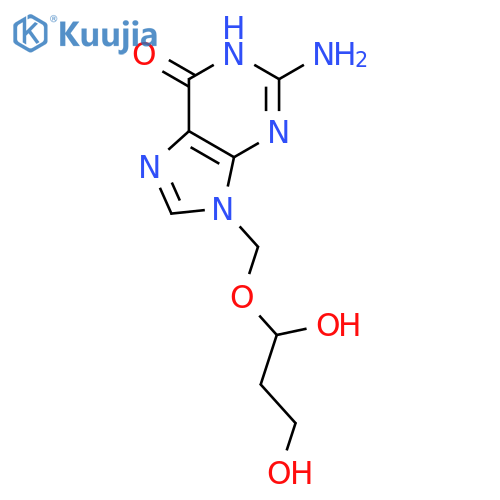 6H-Purin-6-one,2-amino-9-[(1,3-dihydroxypropoxy)methyl]-1,9-dihydro- structure