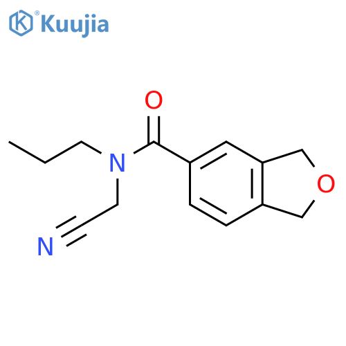 N-(cyanomethyl)-N-propyl-1,3-dihydro-2-benzofuran-5-carboxamide structure