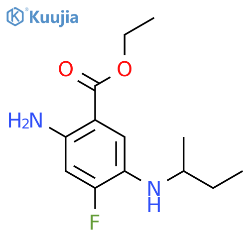 ethyl 2-amino-5-(butan-2-yl)amino-4-fluorobenzoate structure