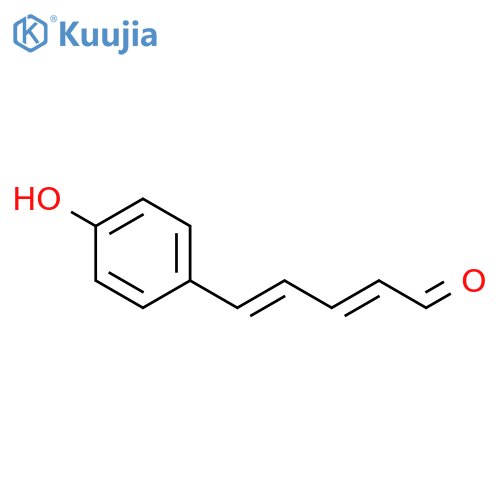 (2E,4E)-5-(4-hydroxyphenyl)penta-2,4-dienal structure