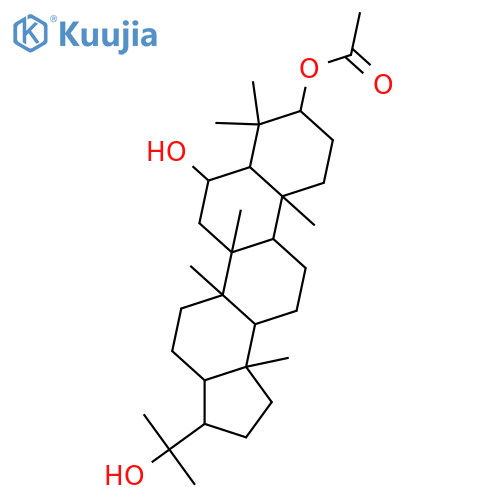 3,6,22-Hopanetriol; (3β,6α,21βH)-form, 3-Ac structure