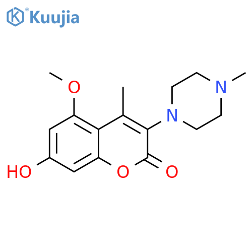 7-Hydroxy-5-methoxy-4-methyl-3-(4-methylpiperazin-1-yl)-2H-chromen-2-one structure