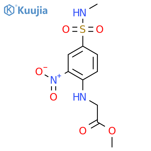 methyl 2-{4-(methylsulfamoyl)-2-nitrophenylamino}acetate structure
