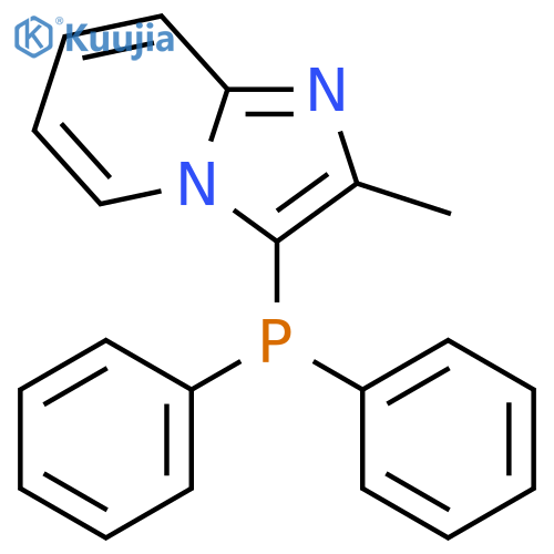 3-(diphenylphosphanyl)-2-methylimidazo1,2-apyridine structure