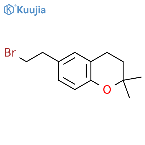 6-(2-bromoethyl)-2,2-dimethyl-3,4-dihydro-2H-1-benzopyran structure