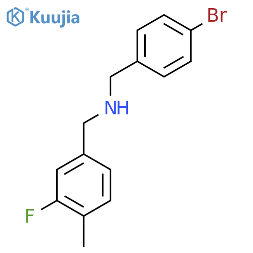 [(4-Bromophenyl)methyl][(3-fluoro-4-methylphenyl)methyl]amine structure