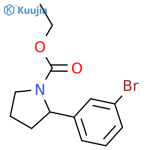 ethyl 2-(3-bromophenyl)pyrrolidine-1-carboxylate structure