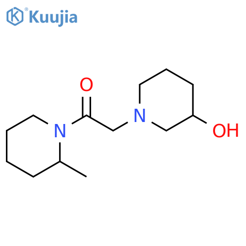 2-(3-hydroxypiperidin-1-yl)-1-(2-methylpiperidin-1-yl)ethan-1-one structure