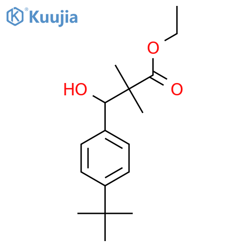 Ethyl 3-(4-tert-butylphenyl)-3-hydroxy-2,2-dimethylpropanoate structure