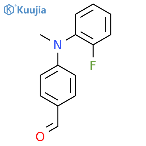 4-[(2-fluorophenyl)(methyl)amino]benzaldehyde structure