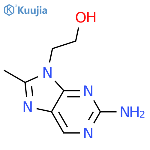 9H-Purine-9-ethanol, 2-amino-8-methyl- structure
