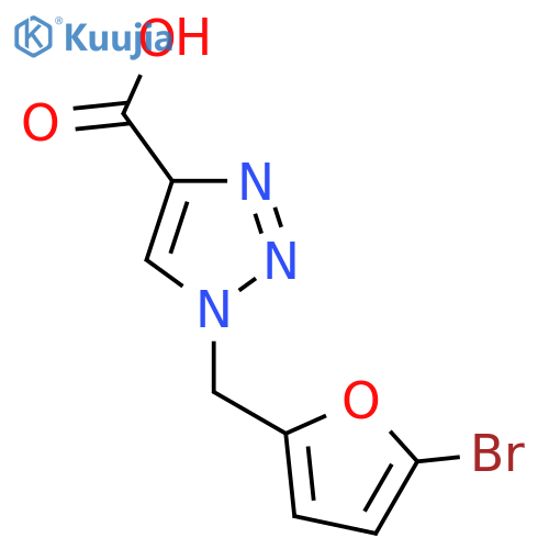 1-[(5-Bromofuran-2-yl)methyl]-1H-1,2,3-triazole-4-carboxylic acid structure