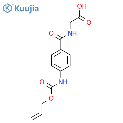2-(4-{(prop-2-en-1-yloxy)carbonylamino}phenyl)formamidoacetic acid structure