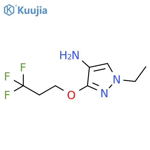 1-ethyl-3-(3,3,3-trifluoropropoxy)-1H-pyrazol-4-amine structure