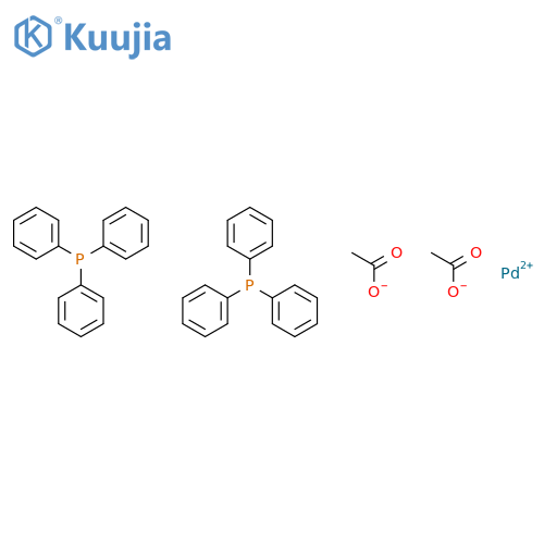 Bis(triphenylphosphine)palladium(II) diacetate structure