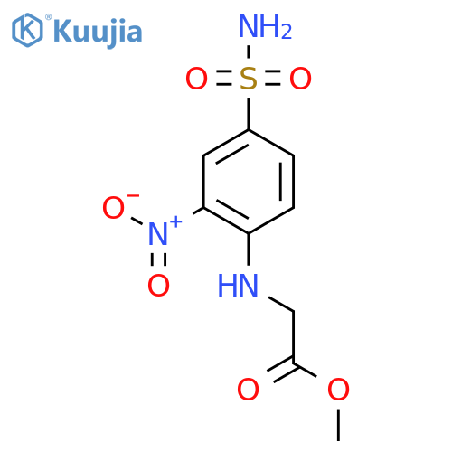 methyl 2-(2-nitro-4-sulfamoylphenyl)aminoacetate structure