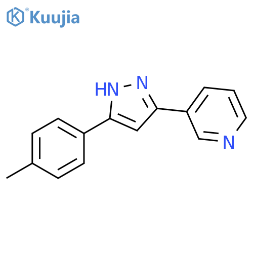 3-(5-p-Tolyl-2H-pyrazol-3-yl)-pyridine structure