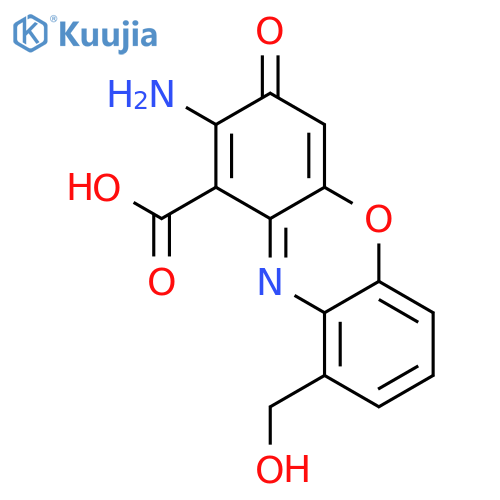 3H-Phenoxazine-1-carboxylicacid, 2-amino-9-(hydroxymethyl)-3-oxo- structure