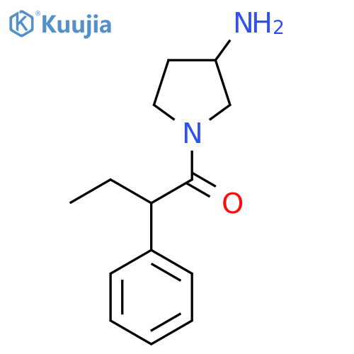 1-(3-Aminopyrrolidin-1-yl)-2-phenylbutan-1-one structure