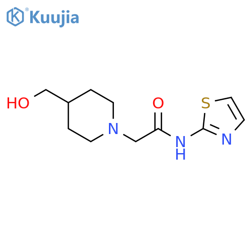 2-[4-(hydroxymethyl)piperidin-1-yl]-N-(1,3-thiazol-2-yl)acetamide structure