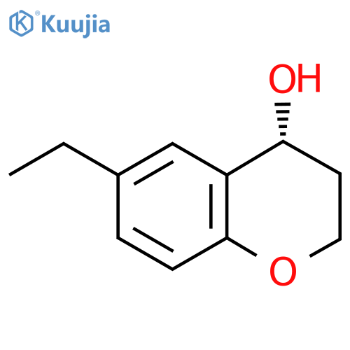 (4R)-6-ethyl-3,4-dihydro-2H-1-benzopyran-4-ol structure