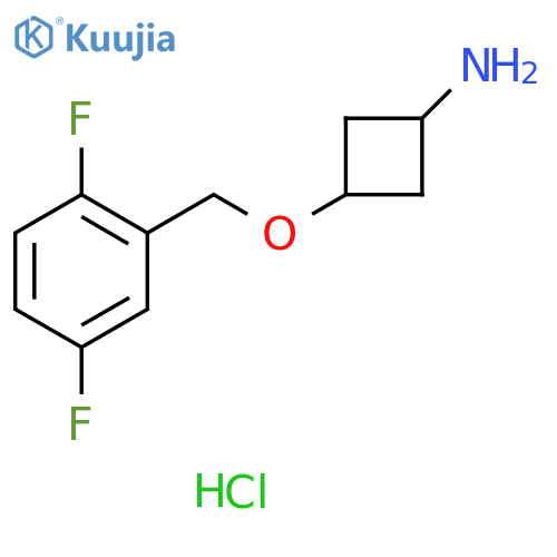 3-(2,5-difluorophenyl)methoxycyclobutan-1-amine hydrochloride structure