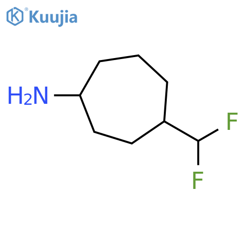 4-(difluoromethyl)cycloheptan-1-amine structure