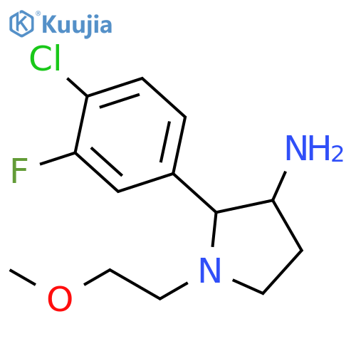2-(4-chloro-3-fluorophenyl)-1-(2-methoxyethyl)pyrrolidin-3-amine structure