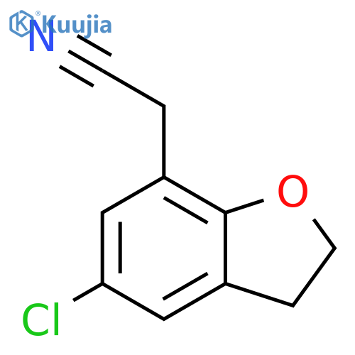 2-(5-chloro-2,3-dihydro-1-benzofuran-7-yl)acetonitrile structure