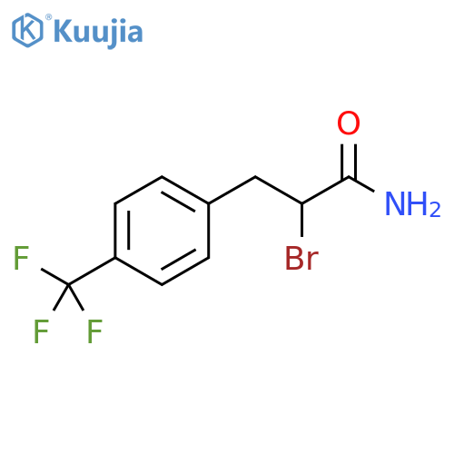 2-bromo-3-4-(trifluoromethyl)phenylpropanamide structure