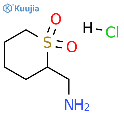 2-(aminomethyl)-1λ?-thiane-1,1-dione hydrochloride structure