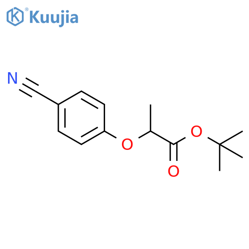 tert-butyl 2-(4-cyanophenoxy)propanoate structure