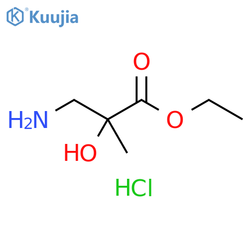 ethyl 3-amino-2-hydroxy-2-methylpropanoate hydrochloride structure