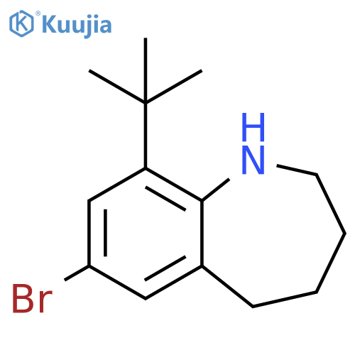 7-bromo-9-tert-butyl-2,3,4,5-tetrahydro-1H-1-benzazepine structure