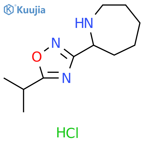 3-(azepan-2-yl)-5-isopropyl-1,2,4-oxadiazole;hydrochloride structure
