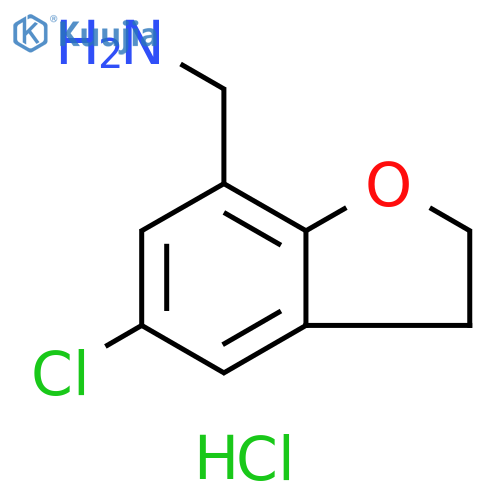 (5-chloro-2,3-dihydro-1-benzofuran-7-yl)methanamine hydrochloride structure