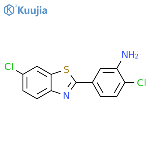 2-chloro-5-(6-chloro-1,3-benzothiazol-2-yl)aniline structure