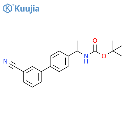 tert-butyl N-{1-4-(3-cyanophenyl)phenylethyl}carbamate structure