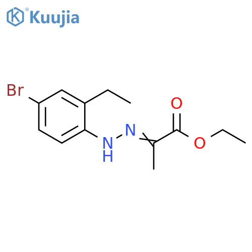 ethyl 2-2-(4-bromo-2-ethylphenyl)hydrazin-1-ylidenepropanoate structure