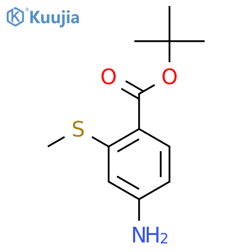 Tert-butyl 4-amino-2-(methylsulfanyl)benzoate structure