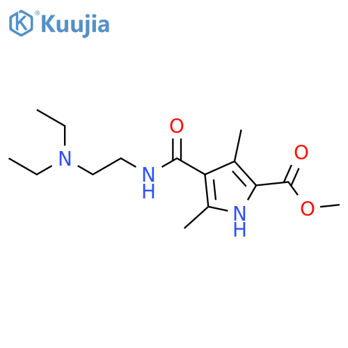 Methyl 4-((2-(Diethylamino)ethyl)carbamoyl)-3,5-dimethyl-1H-pyrrole-2-carboxylate structure