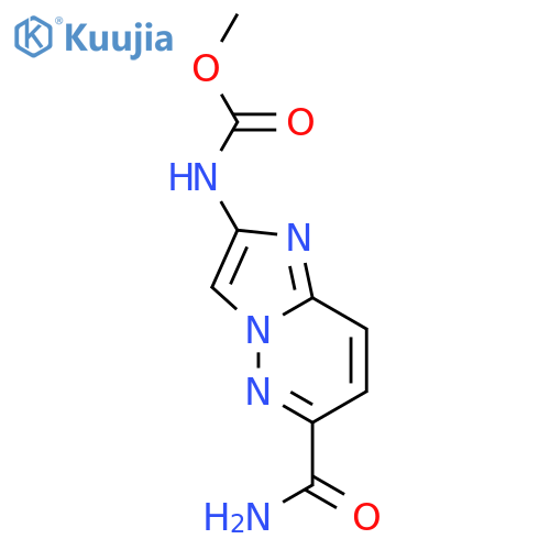 Carbamic acid,[6-(aminocarbonyl)imidazo[1,2-b]pyridazin-2-yl]-, methyl ester (9CI) structure