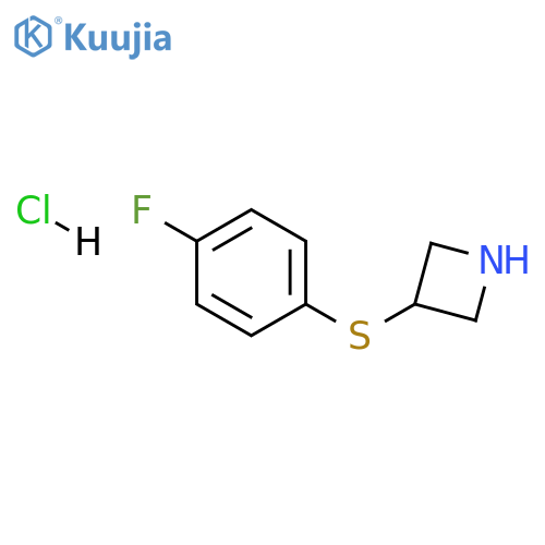 3-[(4-fluorophenyl)sulfanyl]azetidine hydrochloride structure