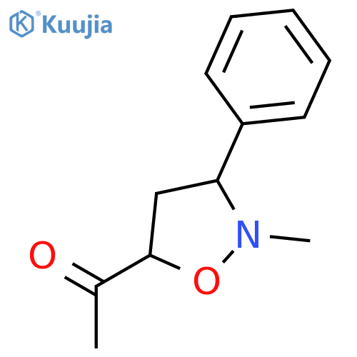 Ethanone, 1-(2-methyl-3-phenyl-5-isoxazolidinyl)- structure