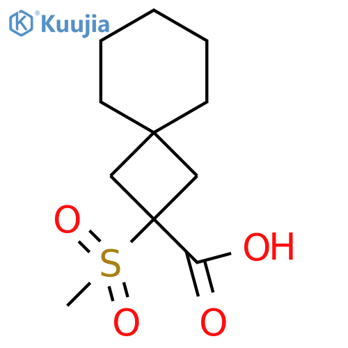 2-Methanesulfonylspiro[3.5]nonane-2-carboxylic acid structure