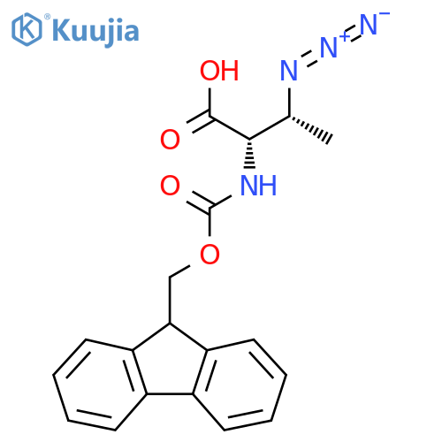 (2S,3R)-3-Azido-2-(9H-fluoren-9-ylmethoxycarbonylamino)butanoic acid structure