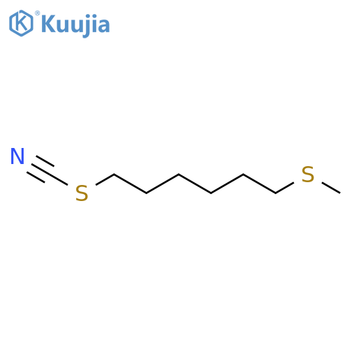 Thiocyanic acid, 6-(methylthio)hexyl ester structure